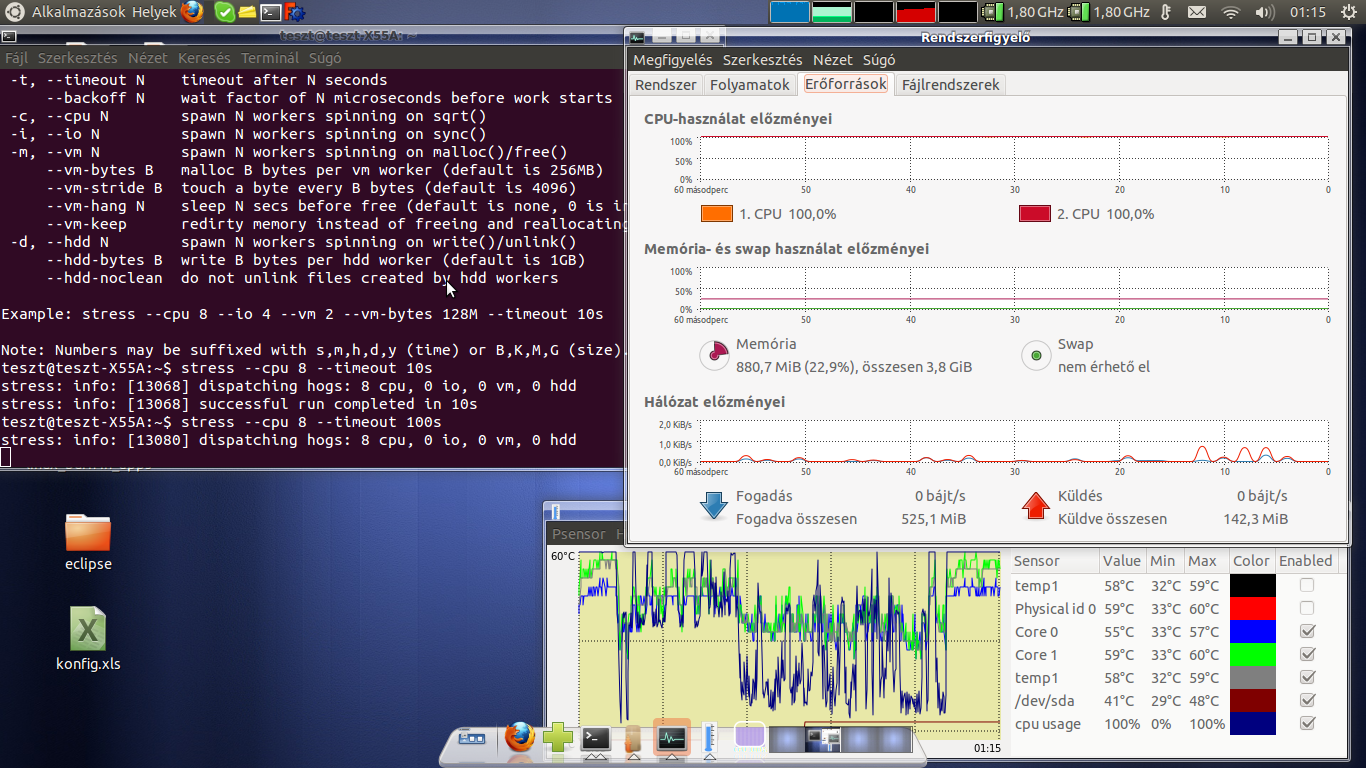 Asus X55A teszt - Ubuntu vs Windows