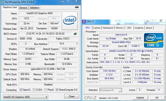 Fujitsu LifeBook A532 teszt
