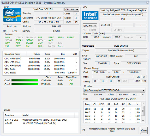 Dell Inspiron 3521 - Második felvonás