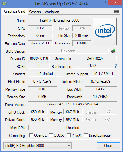 Dell Vostro 2520 teszt