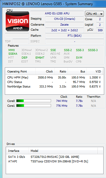 Lenovo IdeaPad G585 teszt