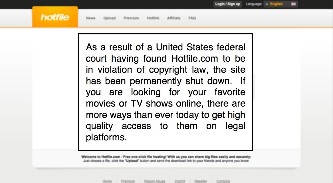 A Hotfile is a Megaupload sorsára jutott