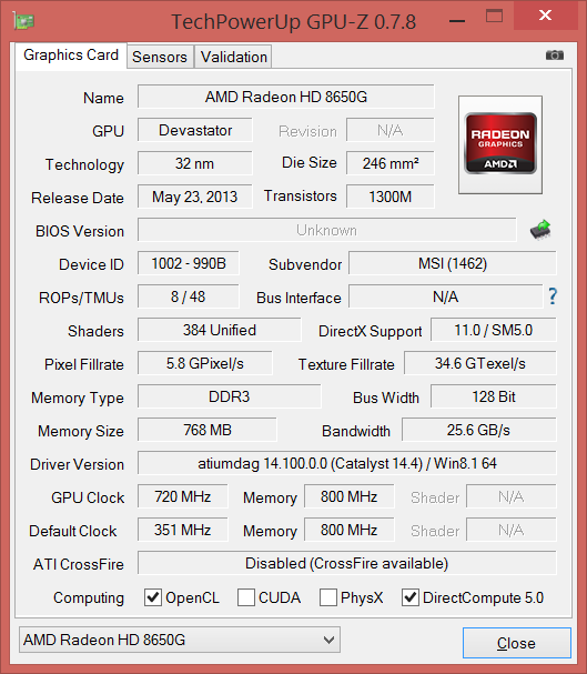 MSI GX60 Destroyer teszt