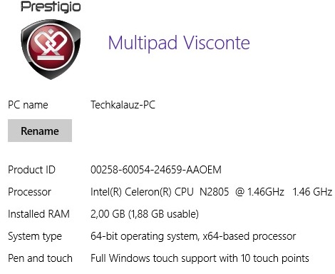 Prestigio MultiPad Visconte teszt