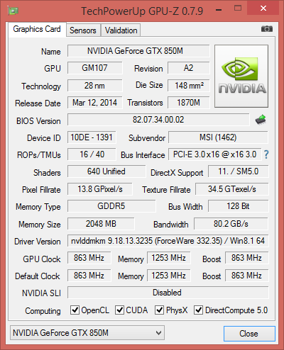 MSI GE70 2PC Apache teszt