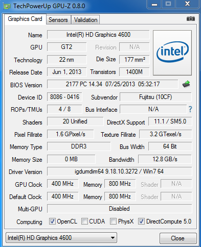 Fujitsu Lifebook A544 teszt