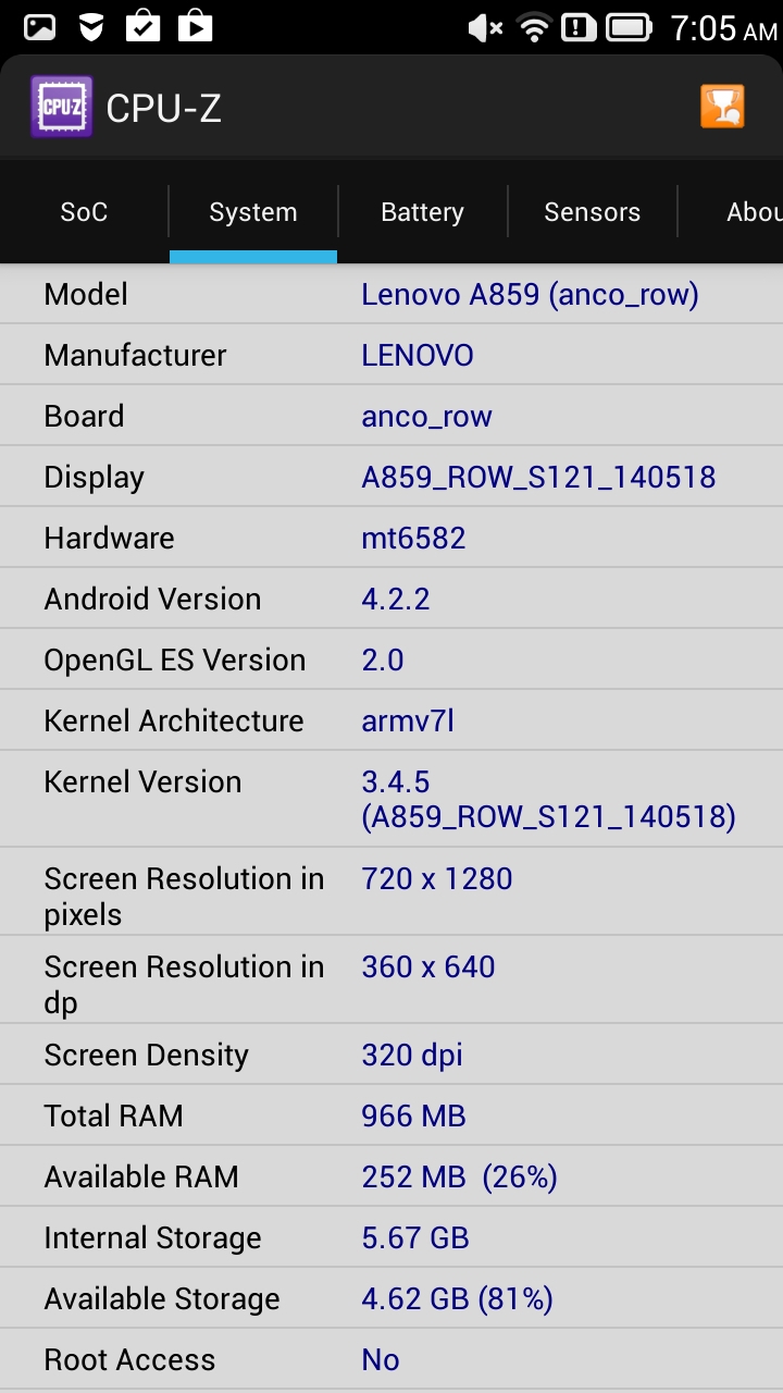 Lenovo A859 okostelefon teszt