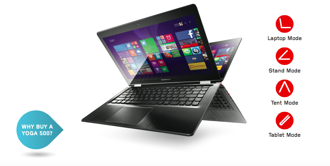 Lenovo Yoga 500 a láthatáron
