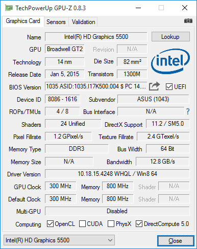 Asus K501 teszt