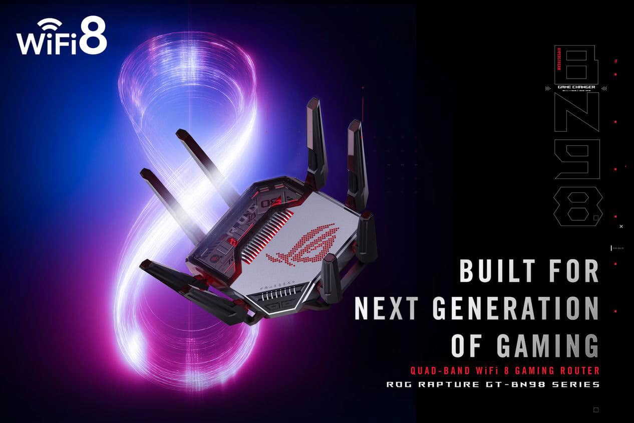 ASUS ROG Rapture GT-BN98: Wi-Fi 8 router érkezik