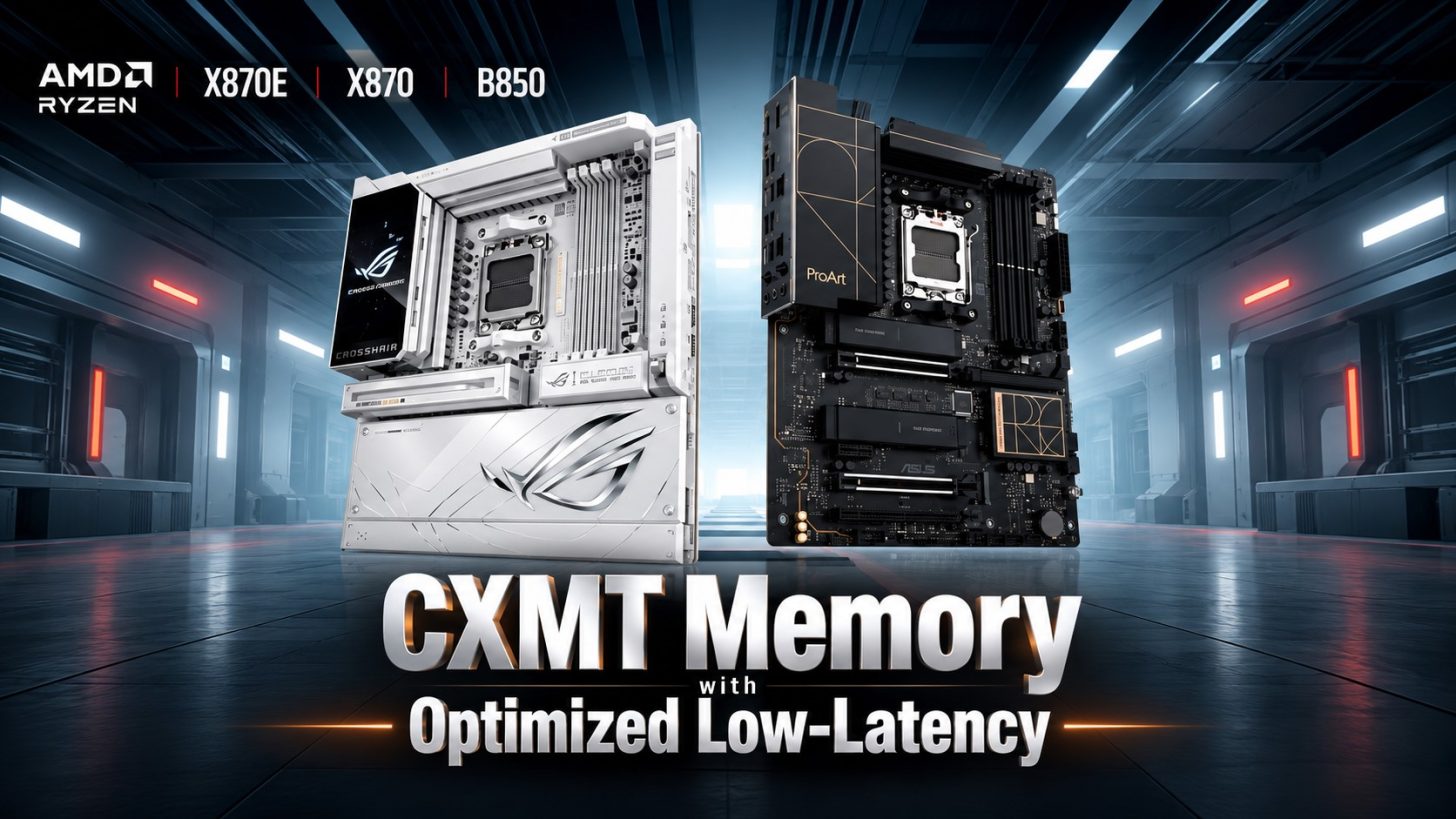 ASUS BIOS-frissítés AM5 alaplapokhoz CXMT DDR5 memóriához