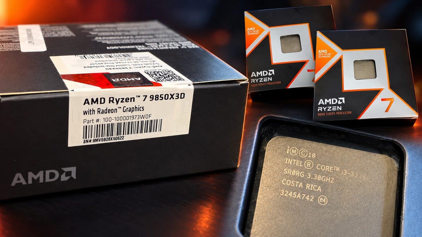 AMD Ryzen 9850X3D helyett Intel Core i3 – kétszer