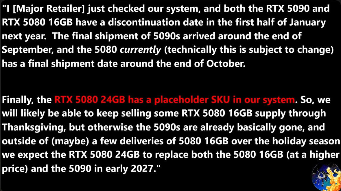 RTX 5090 kivezetés: januári dátum az 5080-nak is?